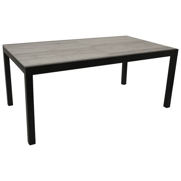 Garnitur FARO 9-teilig Schwarz - Grau - Aluminium - Sicherheitsglas - PVC - 100 x 75 x 240 cm