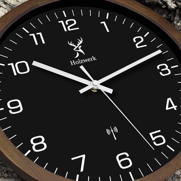 Funk-Wanduhr SEGEBERG Schwarz - Braun