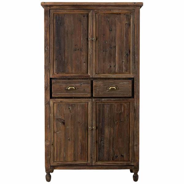 Kleiderschrank Minerva Braun - Holzwerkstoff - 90 x 160 x 45 cm