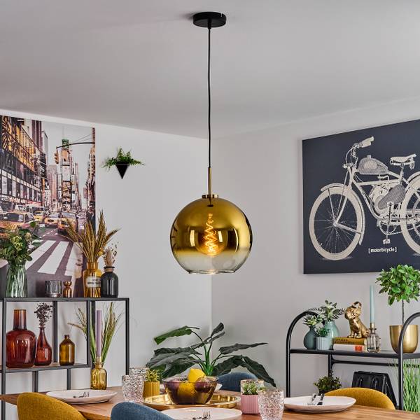 Deckenleuchte Cesaro Gold - Metall - 34 x 38 x 50 cm