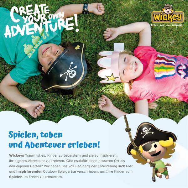 WICKEY Spielturm FreeFlyer Anthrazit - Orange