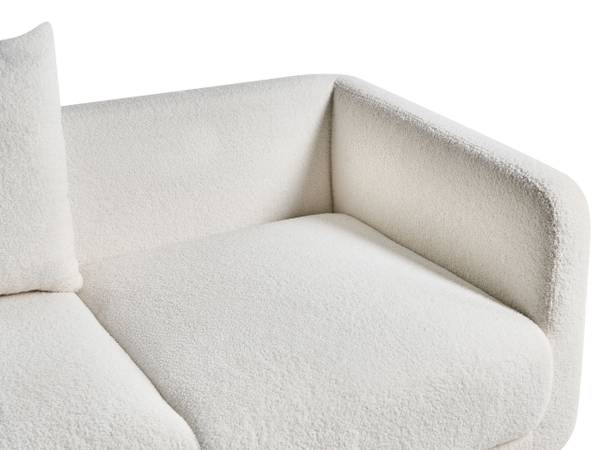 2-Sitzer Sofa GIMO Braun - Weiß - Naturfaser - 149 x 83 x 80 cm