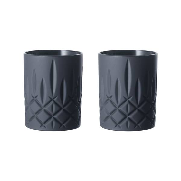 Whiskygläser Noblesse 2er Set Schwarz - Glas - 9 x 11 x 9 cm