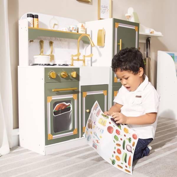 Versailles Deluxe Classic Play Kitchen Vert - Bois manufacturé - 30 x 92 x 93 cm