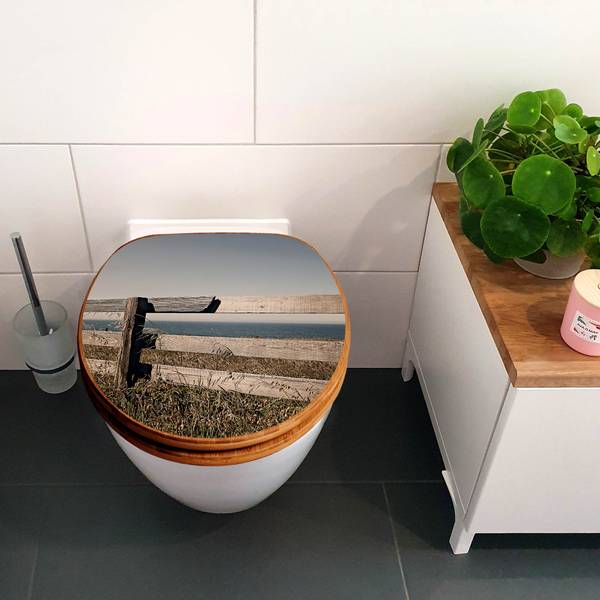WC-Sitz mit Absenkautomatik Zaun am Meer Braun - Bambus - Holzwerkstoff - 38 x 5 x 49 cm