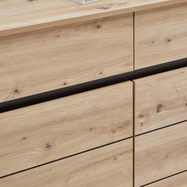 Sideboard ARRAN Schwarz - Braun - Holzwerkstoff - 157 x 90 x 40 cm