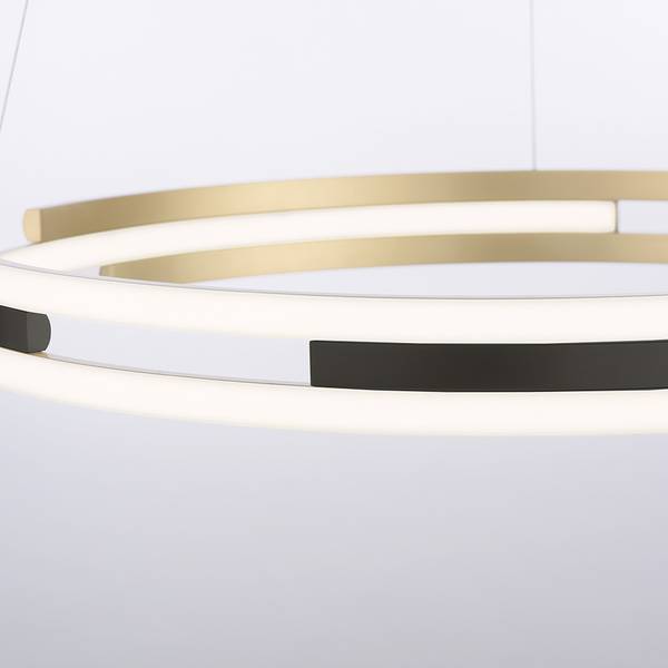 LED Pendelleuchte Q-BELUGA Smart Home Messing - Aluminium - 60 x 120 x 60 cm