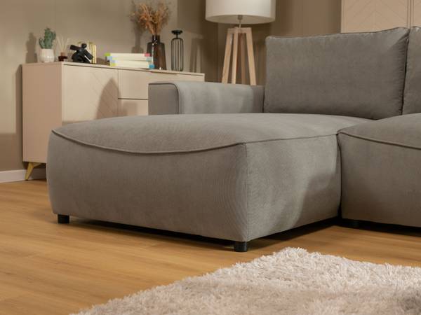 Ecksofa Beliza Grau - Ecke davorstehend links