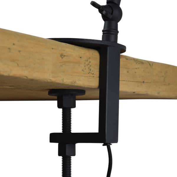 Klemlamp Worker zwart - metaal - 12 x 50 x 19 cm