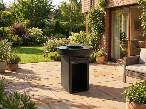 Holzkohlegrill BROOKSDALE Schwarz - Metall - 83 x 101 x 83 cm