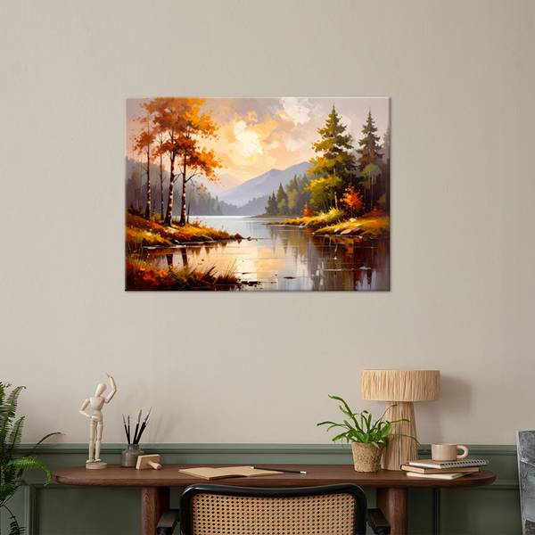 Canvas schilderij Landschap 120 x 80 cm