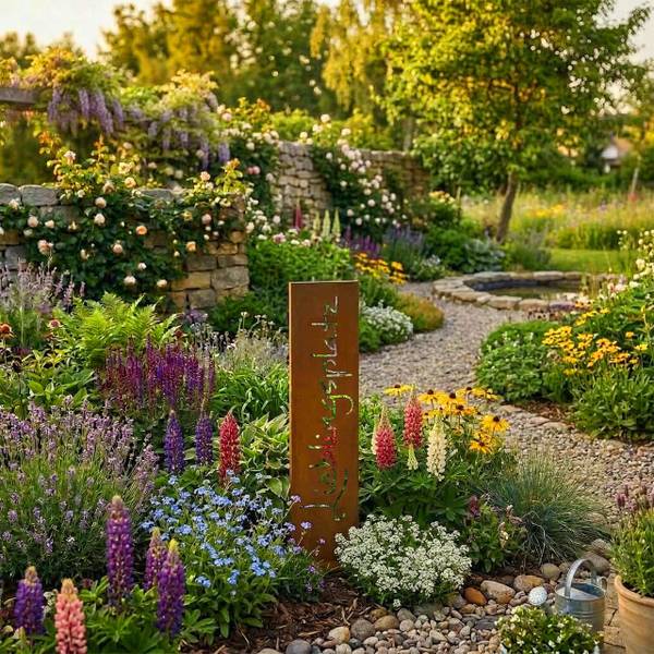 Gartendeko Rostoptik Schild Höhe: 71 cm