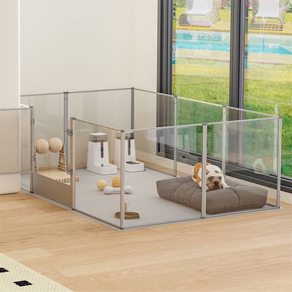 Welpenlaufstall Faltbar 180 cm Glas - 120 x 61 x 180 cm