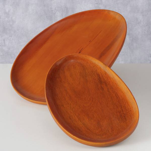 Tabletts TORIN 2er Set Orange - Massivholz - 29 x 3 x 41 cm