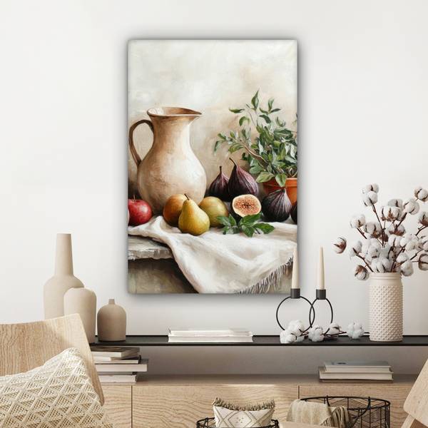 TABLEAU SUR TOILE Fruits Marron - Coton - 60 x 90 x 2 cm