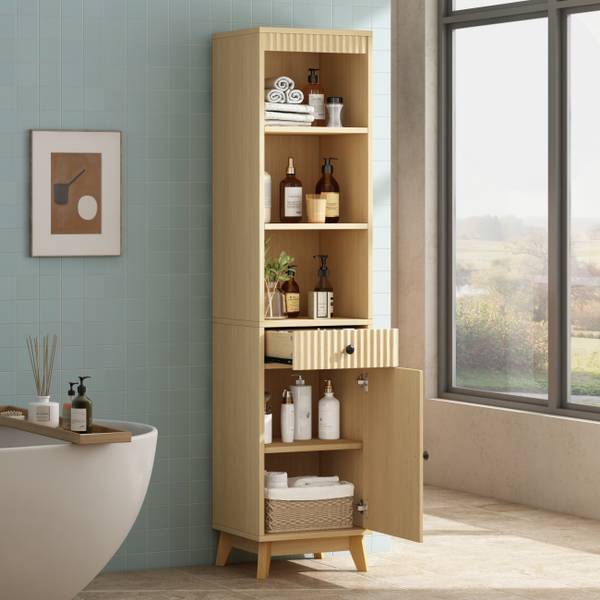 Hochschrank Prometheus Ⅲ Braun - Holzwerkstoff - 40 x 172 x 36 cm