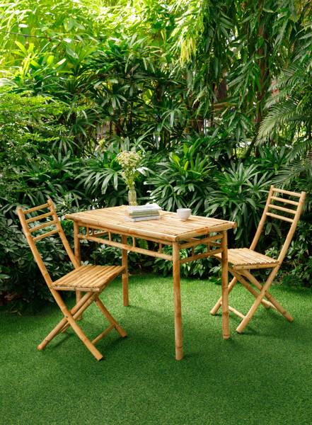 Gartenstühle PALEMPANG 2er Set Braun - Massivholz - 43 x 89 x 57 cm