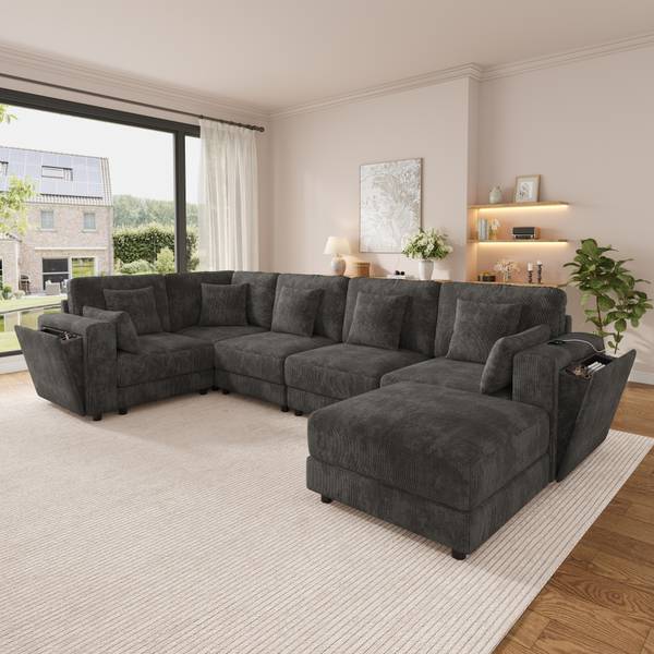 Ecksofa Chen9501Lad Ⅵ Grau