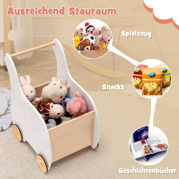 Lauflernwagen TP10081 Weiß - Holzwerkstoff - 48 x 56 x 32 cm
