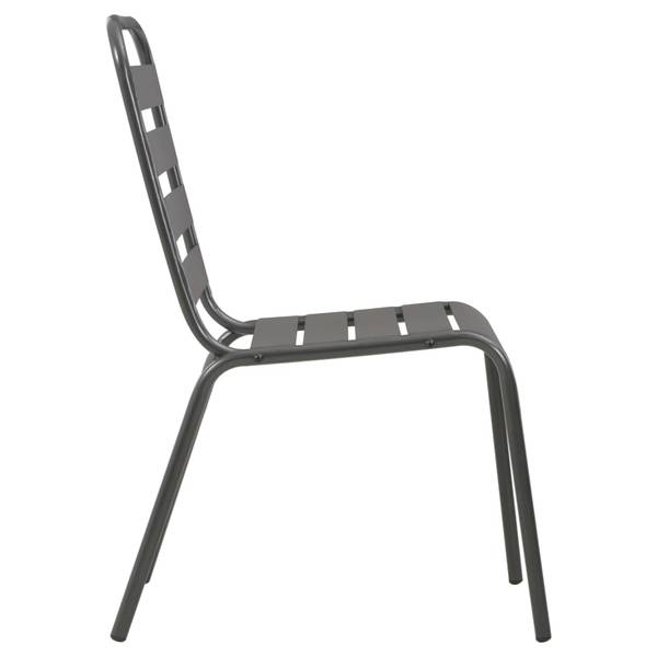 Chaise d'extérieur 44257 (lot de 2) Gris - Acier - 42 x 84 x 63 cm