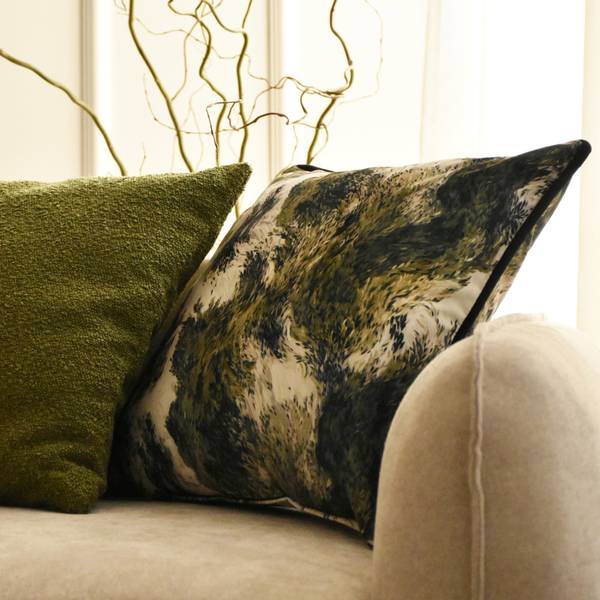 Kissen Verdea Beige - Grün - Textil - 50 x 5 x 50 cm