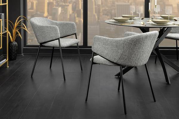 Stuhl NOBLESSE Grau - Chenille - Polyester - 54 x 77 x 62 cm