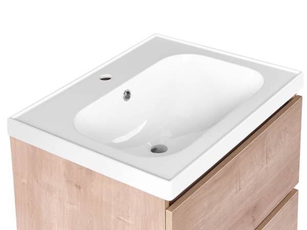 Badezimmerschrank LAGOA 2-tlg Braun - Weiß - Holzwerkstoff - 50 x 60 x 50 cm
