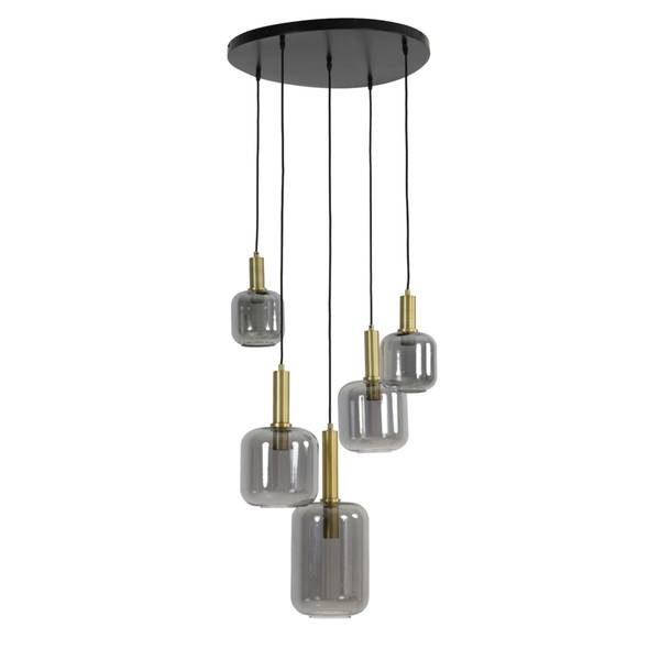 Suspension Lekar Marron - Verre clair - 66 x 80 x 66 cm