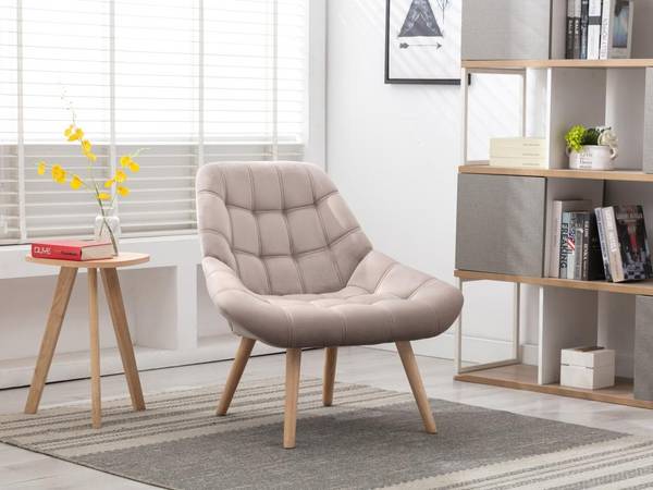 Sessel mit gerader Rückenlehne LUOSTO Beige