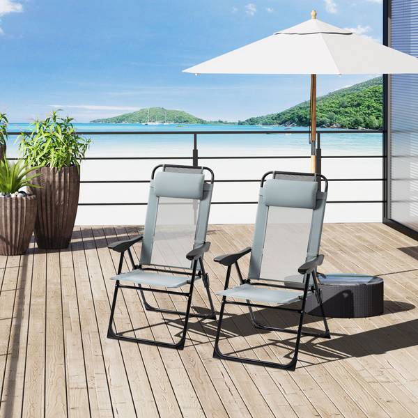 Klappstühle 2er-Set 84B-902V70GY Grau