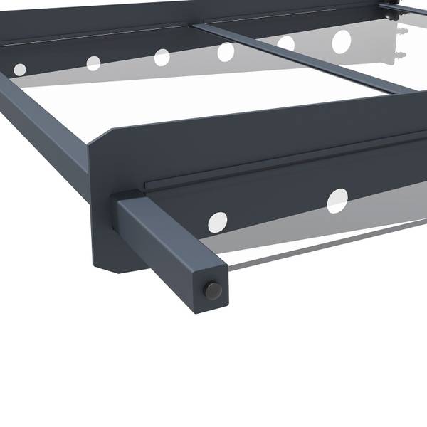 Vordach Manila Grau - Metall - 150 x 1 x 80 cm