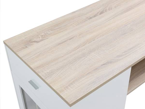 Barmöbel NIRAYA Braun - Weiß - Holz teilmassiv - 60 x 100 x 150 cm