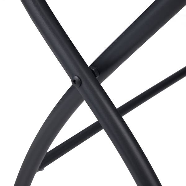 Gartenbank klappbar 2-Sitzer Grau - Stahl - 90 x 84 x 49 cm
