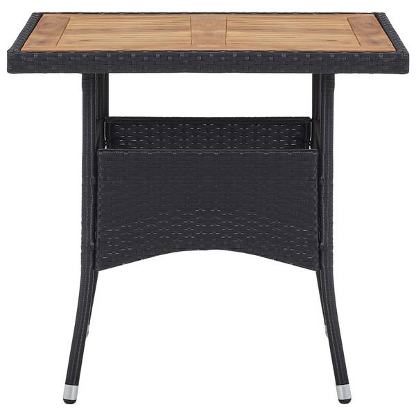 Salon de jardin 3014193-2 Noir - Marron - Polyester - Acier - 80 x 75 x 80 cm