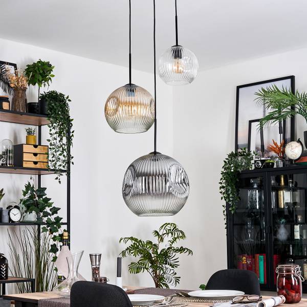 Pendelleuchte Cesaro Braun - Grau - Metall - 65 x 125 x 100 cm