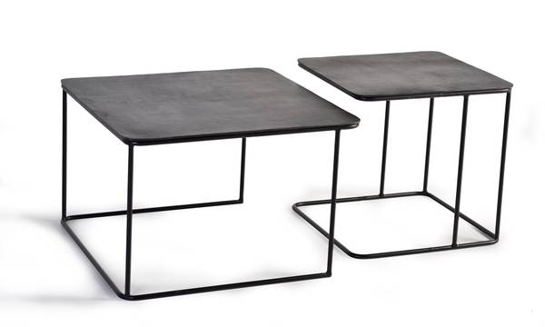 Set mit 2 MittelEsstischen 6148 Massivholz - 62 x 41 x 62 cm