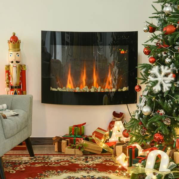 LED Elektrokamin 820-014 Braun - Metall - 12 x 52 x 65 cm