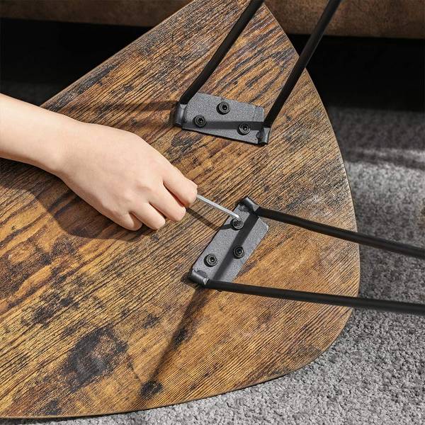 2er-Set Beistelltisch Couchtisch Lima Braun - Holzwerkstoff - 38 x 48 x 60 cm