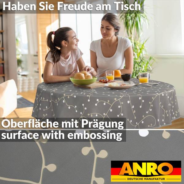 Wachstuchtischdecke Elena mit SAUM 120 x 120 cm