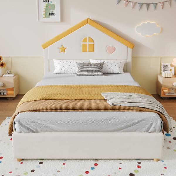 Kinderbett TIEMU45 Ⅰ Beige - 147 x 127 x 208 cm