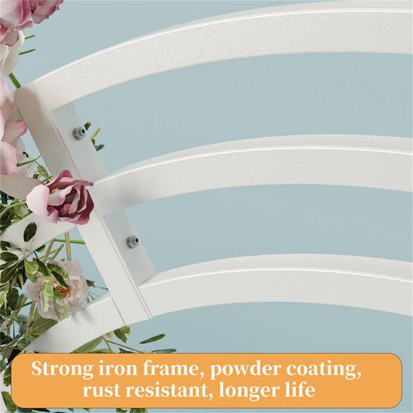 Arche à rosiers Eutopia Blanc - Métal - 60 x 260 x 200 cm