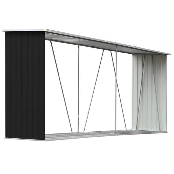 Houtschuur 3000024 grijs - staal - 84 x 152 x 330 cm