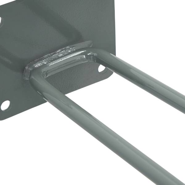 Langer Wandhaken in Anthrazit Schwarz - Grau - Stahl - 9 x 8 x 24 cm