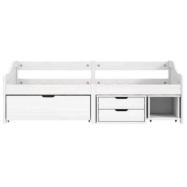 Tagesbett mit 3 Schubladen XT 1453 Weiß - Massivholz - 96 x 69 x 205 cm