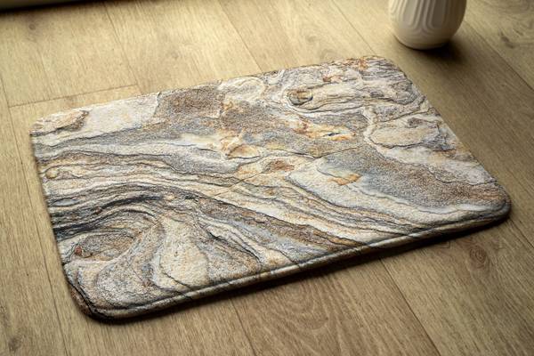 Badteppich Marmor Beige - Polyester - 75 x 45 x 75 cm