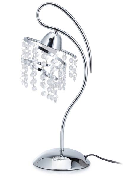 Tischlampe HH-CR-616LN-CH Silber - Glas - Metall - 21 x 45 x 21 cm