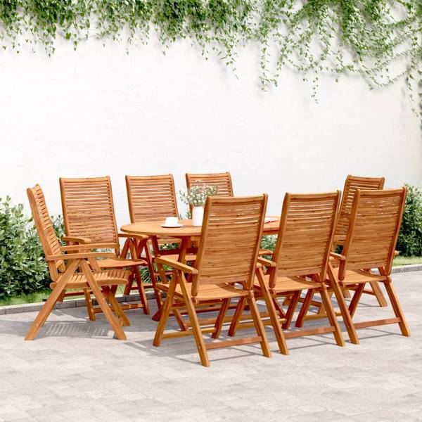 Chaise de jardin 3033677 (lot de 8) Marron - Acacia - 56 x 107 x 72 cm