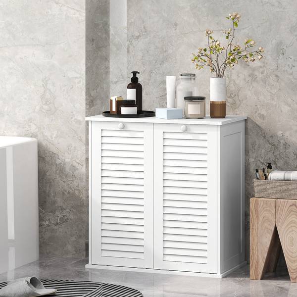 Wäscheschrank 834-797V90WT Weiß - Holzwerkstoff - 38 x 73 x 70 cm