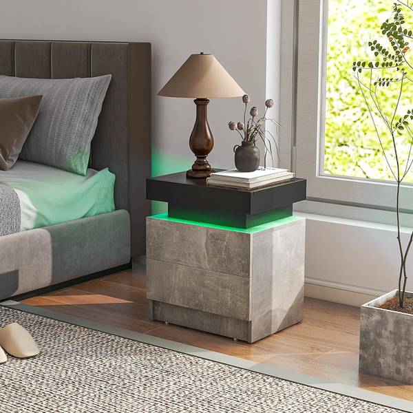 Nachttisch VH32041 Grau - Holzwerkstoff - 35 x 52 x 45 cm