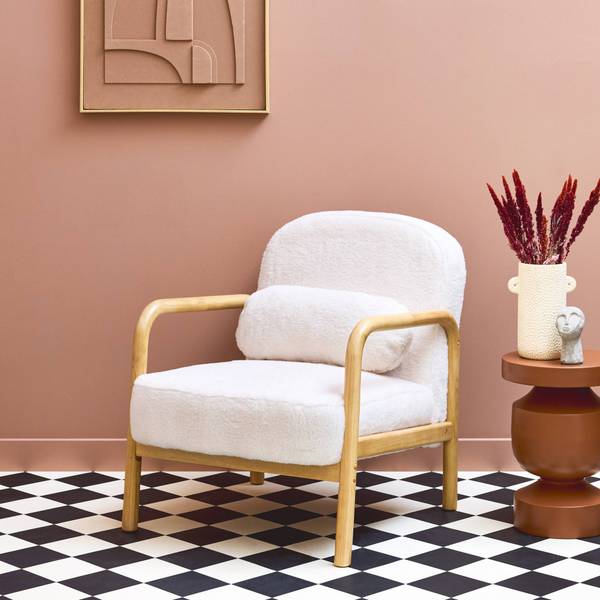 Sessel Weiß - Textil - 82 x 77 x 66 cm